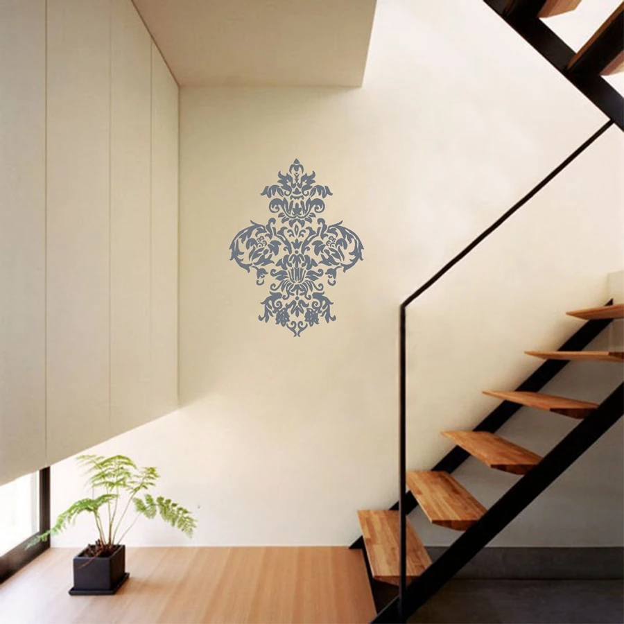 Большая Дамасская виниловая наклейка на стену художественная наклейка "Барокко" Домашний декор графический, T3024