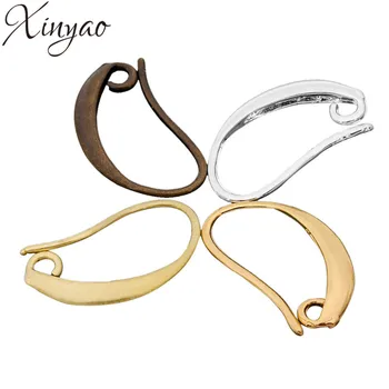 

20pcs/lot Silver/Antique Bronze 18*12mm Copper Ear Wires With Hoop Earring Hooks Nickel Free For DIY Jewelry Findings K0748