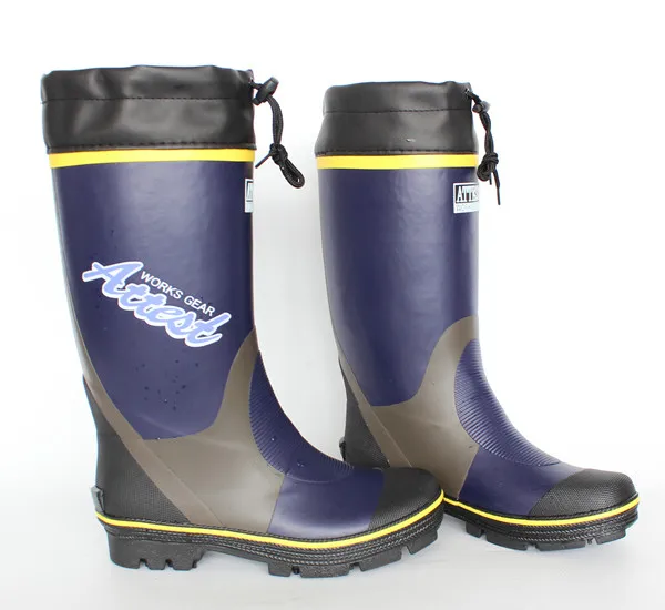 YIDAKU Rubber Sole with steel nails Rain Boots Men Winter Fishing Boots