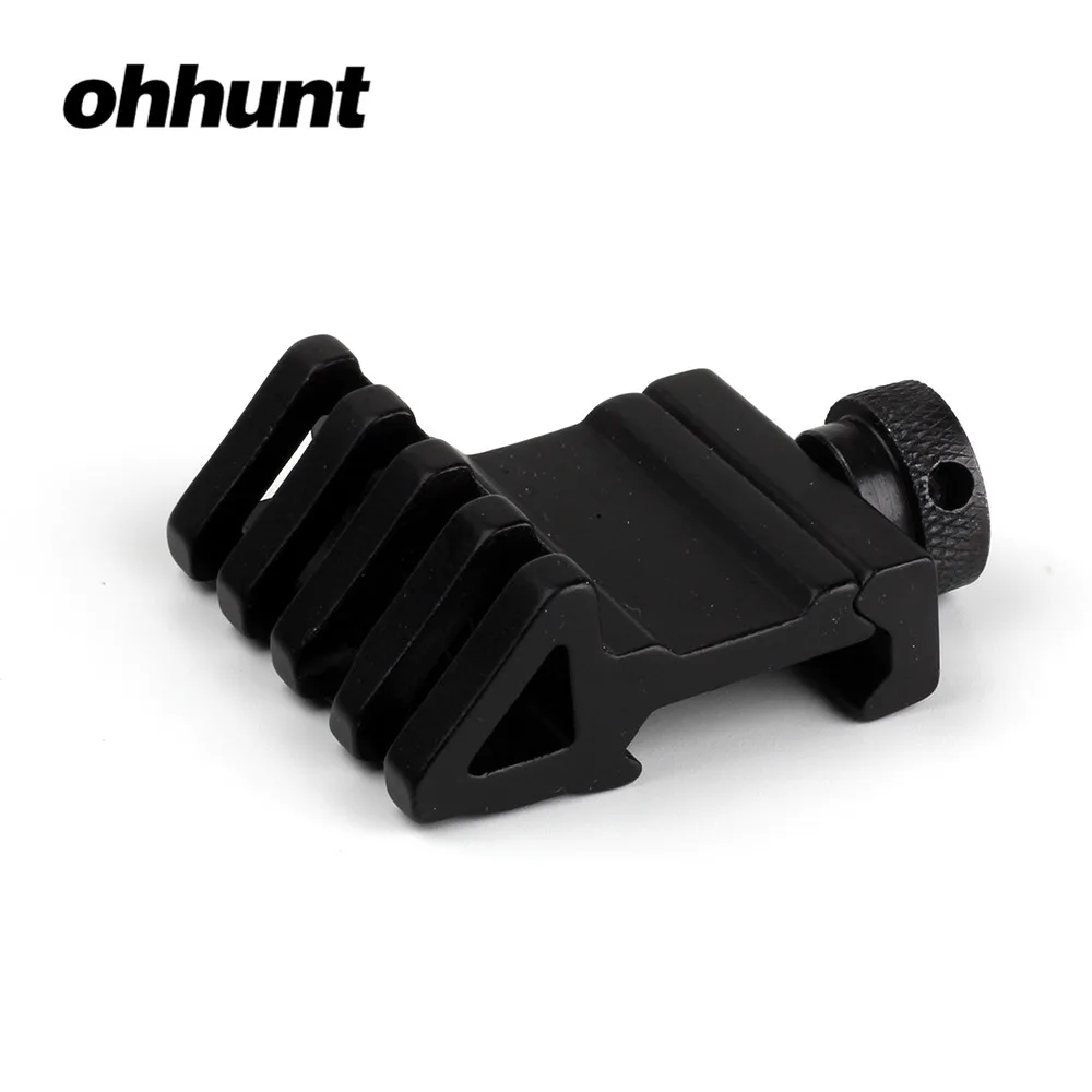 

ohhunt Hunting Accessories 4 Slot 45 Degree Offset Side 20mm Picatinny Weaver Rail Mount For Optical Lron Sight Laser Flashlight