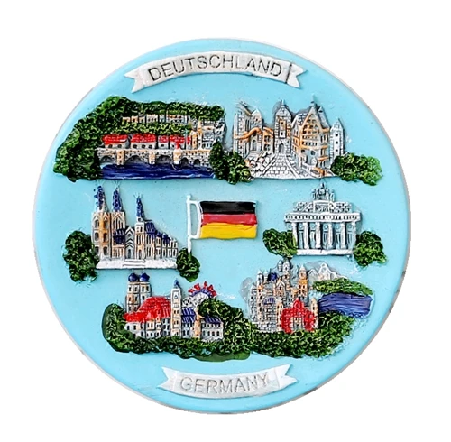 Munich City Hall и Marinplatz 3D магнит на холодильник, немецкие туристические сувениры, магнитные наклейки на холодильник, украшение для дома - Цвет: 006