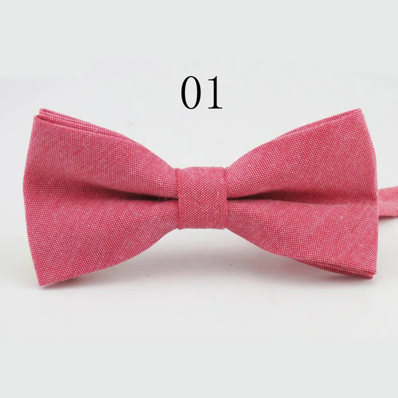 Модный мужской галстук-бабочка, оксфордская ткань, галстук-бабочка, сплошной цвет, для взрослых, повседневный деловой галстук-бабочка, формальные свадебные галстуки-бабочки для женщин - Цвет: 01