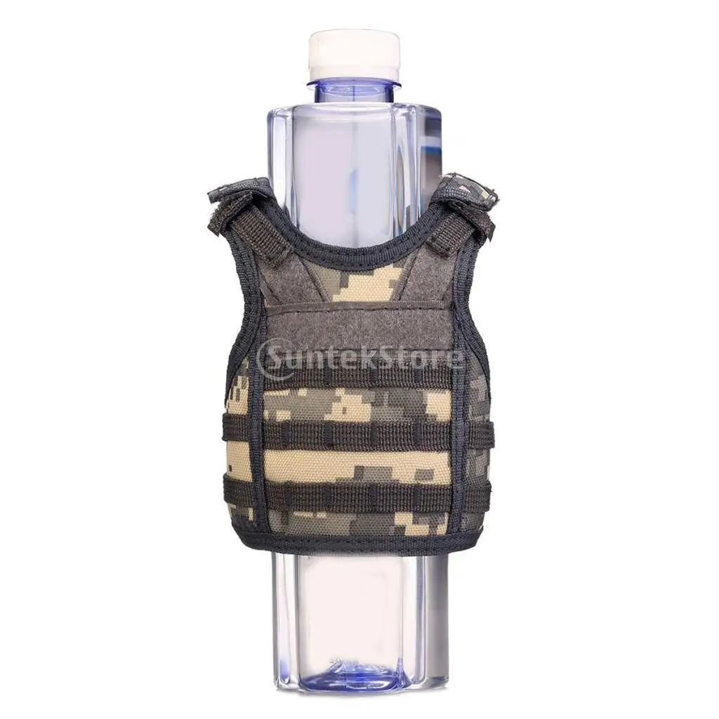 Mini Military Army Tactical MOLLE Vest Style Beers Sleeve Cans Cover Bottles Stubby Holder Cool Bottle Decoration