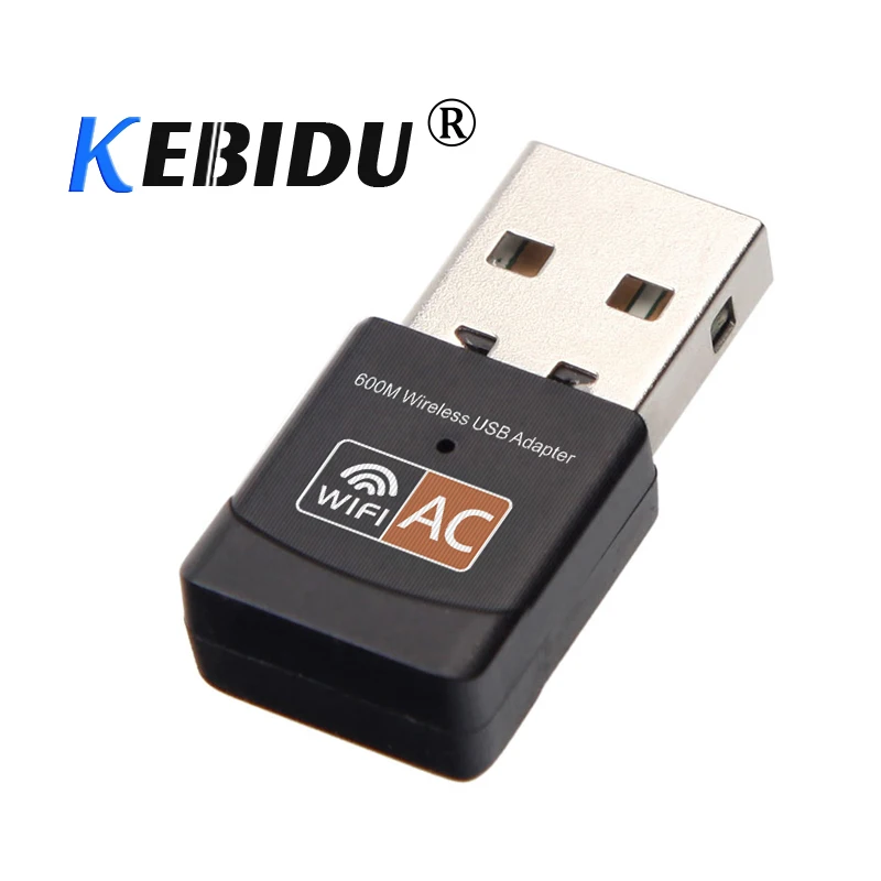 Kebidu 2 4 + 5 ГГц беспроводной USB Wi Fi адаптер 600 Мбит/с антенна для ПК сетевая карта
