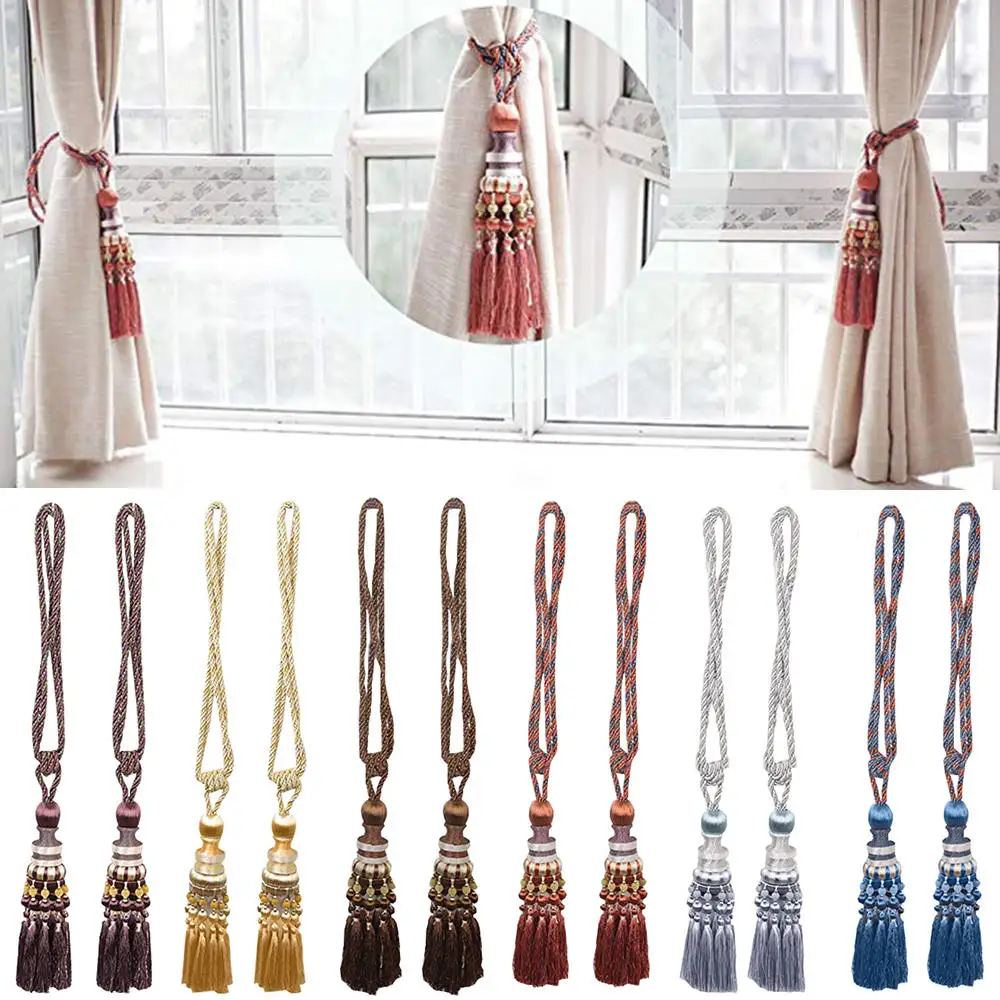 Decorative Tassel Curtain Fringe Ropes Curtain Tieback Straps In Home