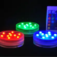 12 шт. красочные 11 цветов RGB светодиодный светильник для Вазы Свадебные вечерние лампы Погружные Водонепроницаемые дизайнерские бумажные фонарики