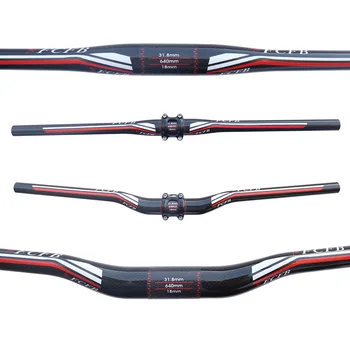 

fast shipping FCFB FW carbon handlebar white and red flat or rise handlebar 31.8*600/620/640/660/680/700/720mm