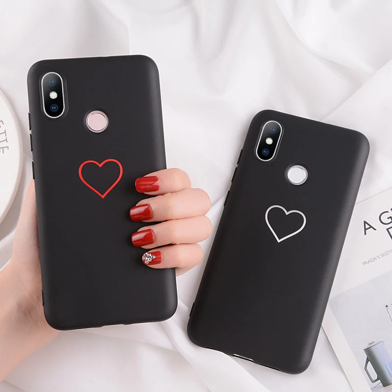 Moskado Case For Redmi Note 5 Xiaomi Max 2 2S 5S 6X 8 8SE 4A 4X 6 5A Plus Cute Love Heart Couple Soft TPU Phone Fundas |