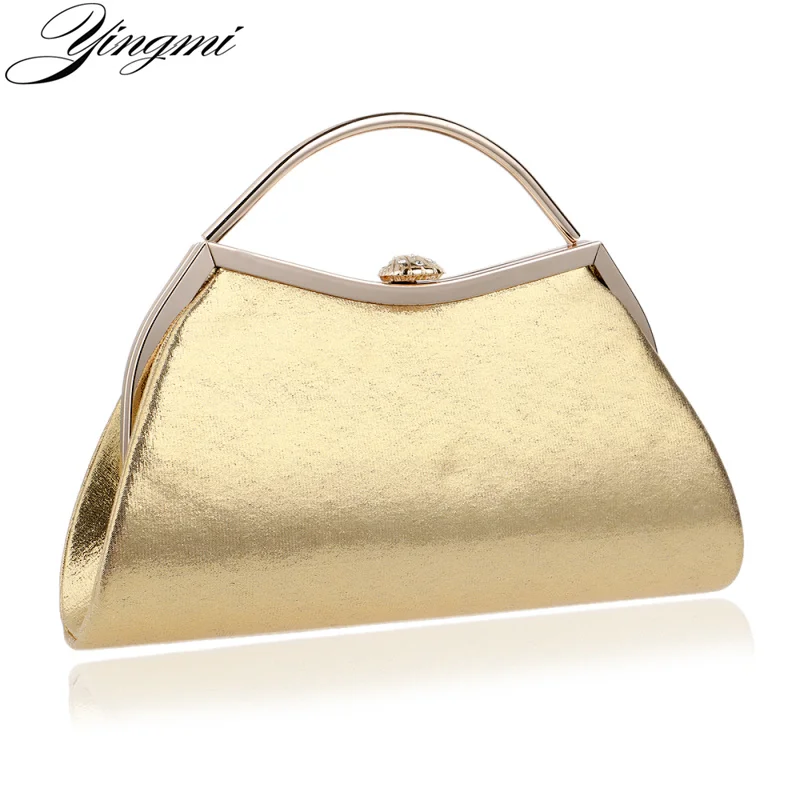 

YINGMI Messenger Lady With Chain Shoulder Day Clutches Metal Diamonds Evening Bags Candy Color Purse Wallets