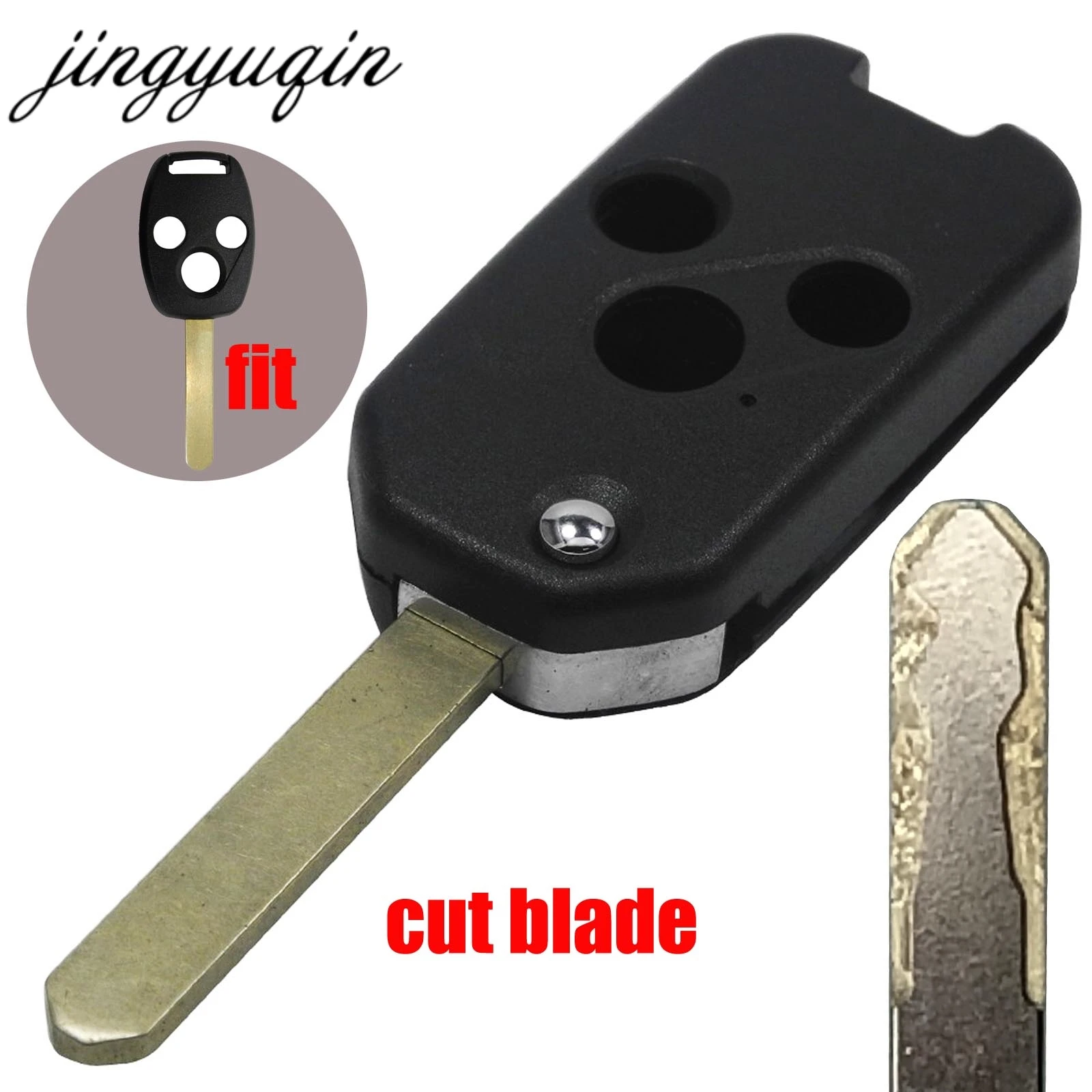 

jingyuqin 2/3/4 Buttons Folding Flip Remote Key Shell Cover For Honda Odyssey Rigeline Accord CRV Jzaa HRV Civic Uncut New