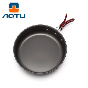 

1.7L Camping Aluminum Pan Portable Outdoor Cookware Non-stick Pan Cooking Frying Pan Camping Picnic Hiking Utensils with Bag
