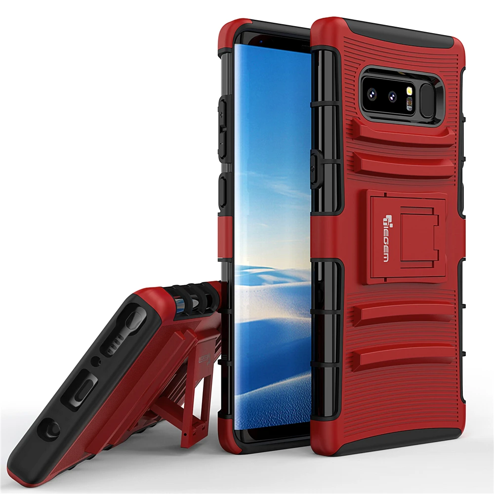 

TIEGEM Kickstand Phone Case For Samsung Note 8 Coque Soft Silicone Back Cover Shell Case For Galaxy Note 8 with Stand Holder
