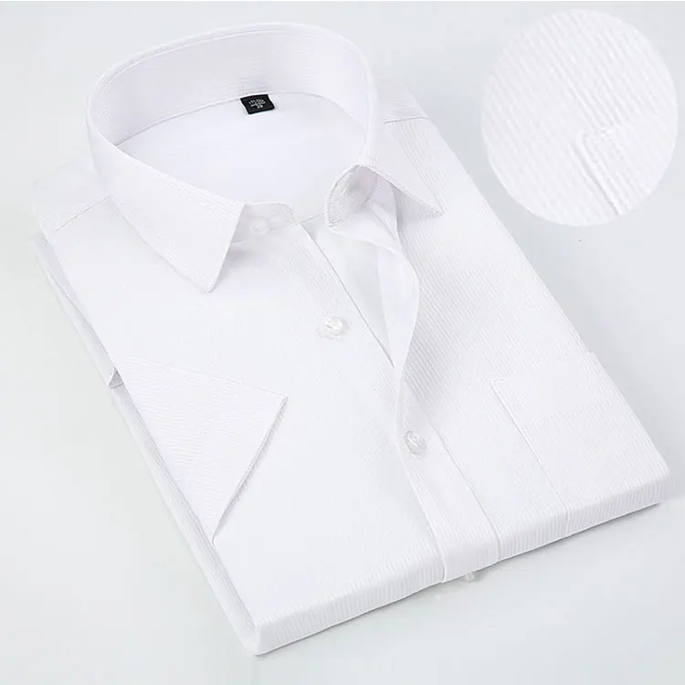 2018 الصيف زائد حجم 5XL 6XL 7XL رمادي الأزرق حك الخفية المشارب عارضة الأعمال اللباس قصيرة الأكمام قميص الرجال الدهون غي 110 كجم 120 كجم