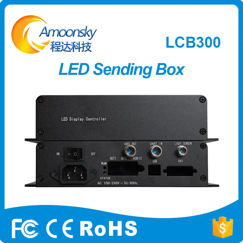 

LED Sending Card Box AMS LCB300 Sender Box Support Novastar MSD300 Linsn TS802D Colorlight S2 for Outdoor Large Stage LED Screen