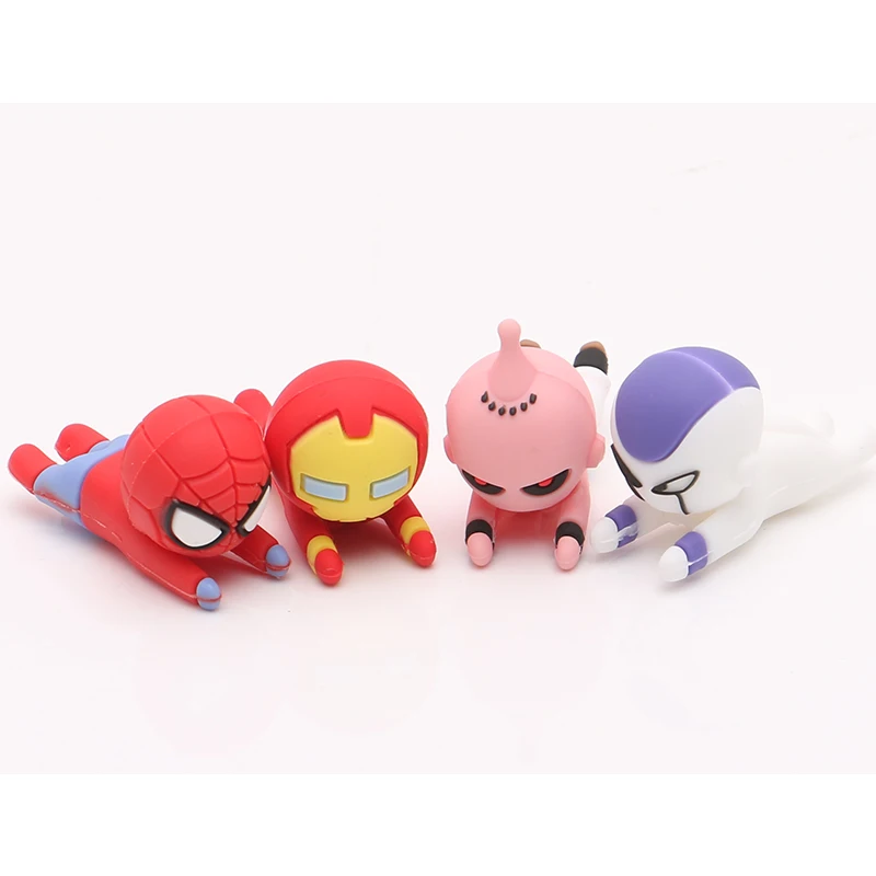 

1pcs Cable Bite Protector for Iphone cable Winder Phone holder Accessory chompers Mermaid hero Animal model funny Dropshipping