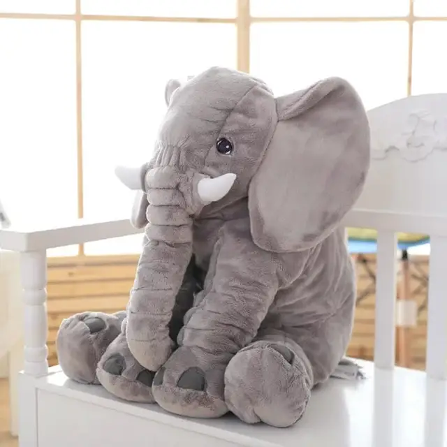 40/60cm Infant Soft Appease Elephant Playmate Calm Doll Baby Appease Toys Elephant Pillow Plush Toys Stuffed Doll