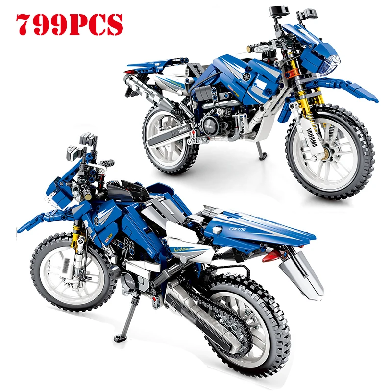 

799pcs Diy Technic Series Cruising Motorcycle Vehicle Building Blocks Compatible Legoing Motor Bike Bricks Toy For Children Gift