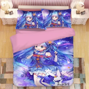 

Mxdfafa Anime Duvet Cover Set VOCALOID Print Bedding Set Luxury Comforter Bed Sets Include 1 Duvet Cover and 2 pillow case