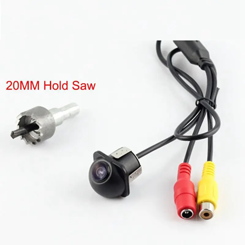 

Car Auto Flush Mount Housing Rear View Backup Camera PAL Waterproof 18.50mm Hole Saw Drilling - 170 Degree View Angle