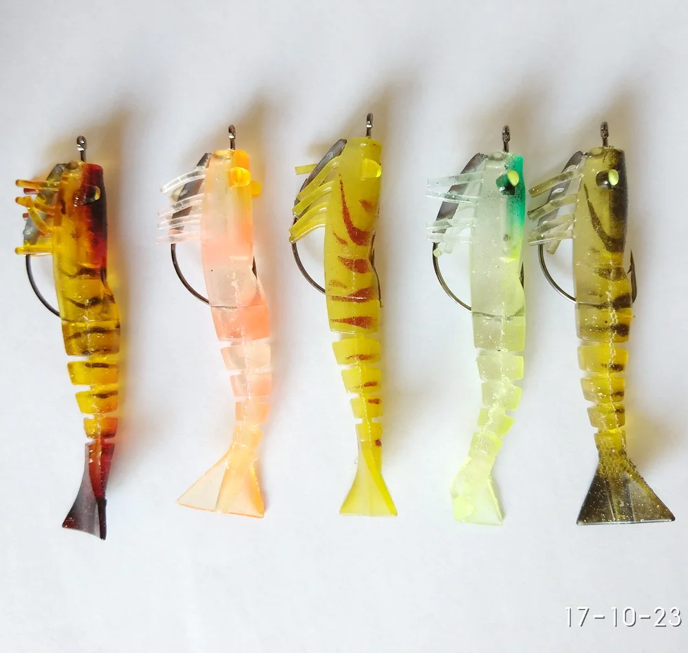 Buy 100pcs mix color Live Smart Shrimp lure Luminous
