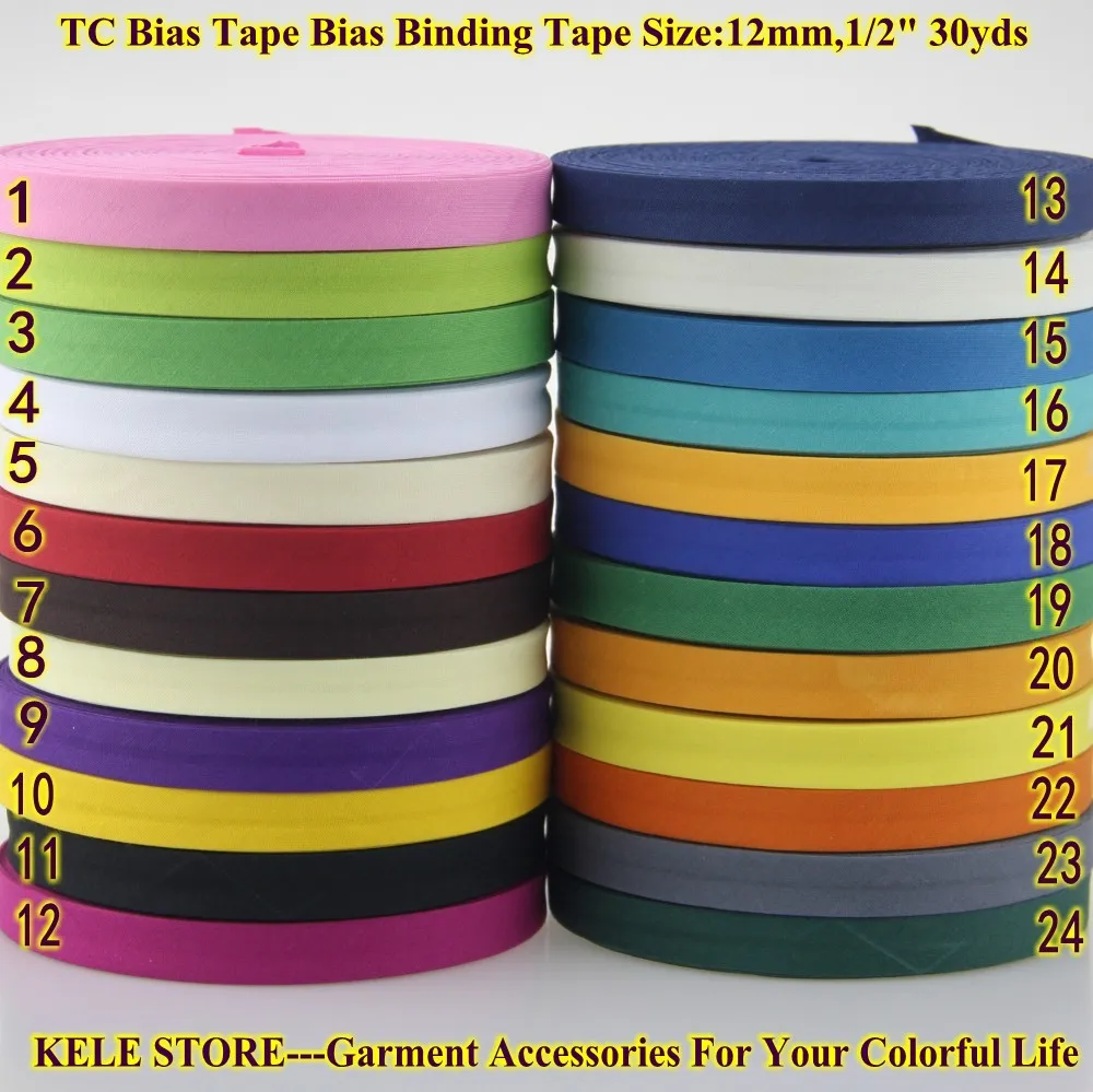 Buy Free shipping TC Bias Binding Tape,bias tape,size