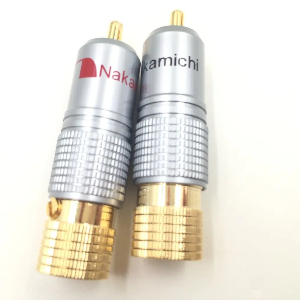 

20 шт Высокое качество позолоченный Nakamichi RCA штекер замок свободный припой A/V разъем