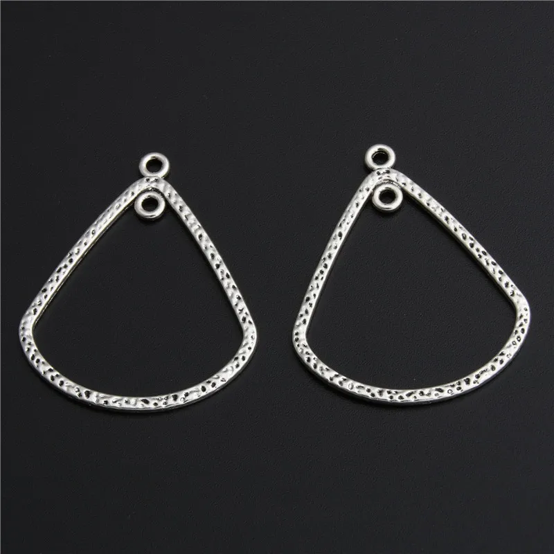 

20pcs Antique Silver Drop Shape Diy Pendant Charms Chandelier Jewelry Finding A2787