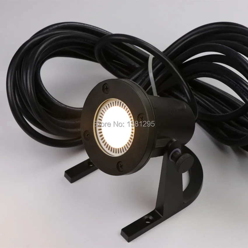 Литая латунь LED подводный пруд Свет IP68 MR16 AC12V водопад бассейн свет Открытый Мини