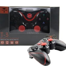 50 шт./лот беспроводной Bluetooth геймпад контроллер T3 игровая ручка двойная вибрация для Android IOS tv BOX смартфон планшетный ПК gear VR