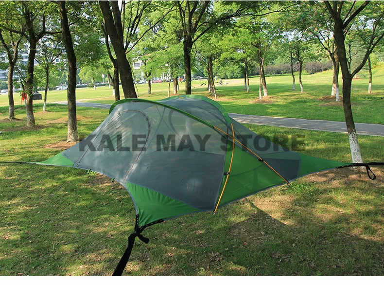 Rede à Prova Tenda para Caminhadas Árvore Suspensa Tenda Ultraleve Pendurado Casa Acampamento Dwaterproof Água 4 Temporada Mochila 220*200cm 8 Esporte e Lazer