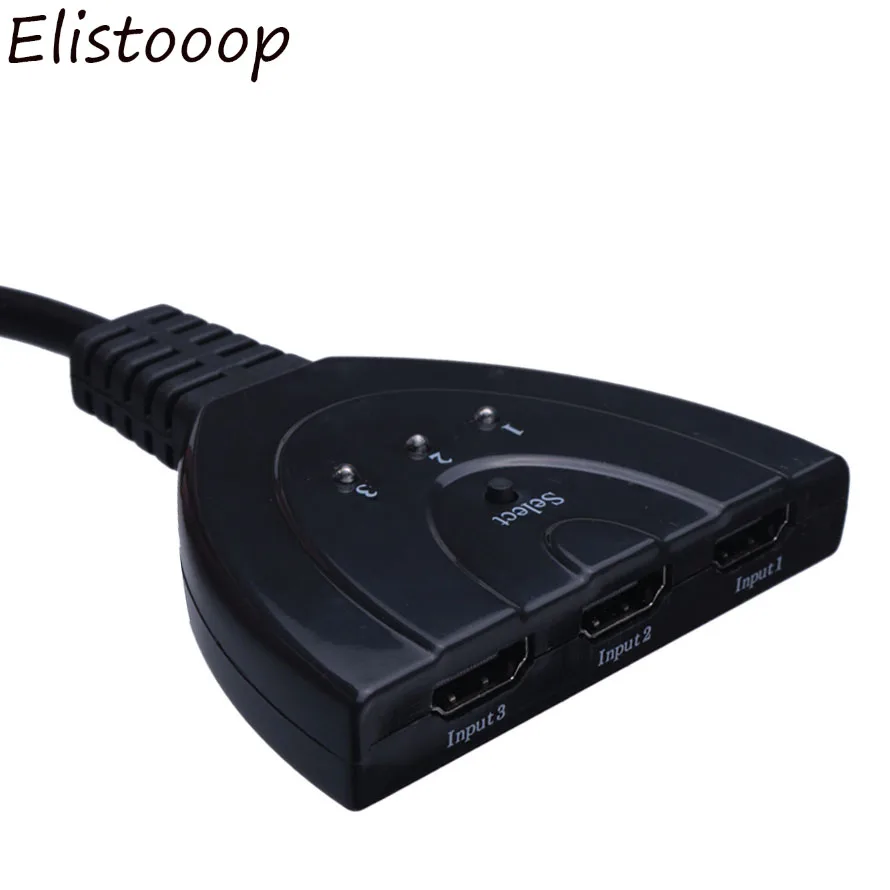 Разветвитель HDMI Elistoop Mini 3 порта кабель 1 4b 4K * 2K 1080P переключатель в концентратор