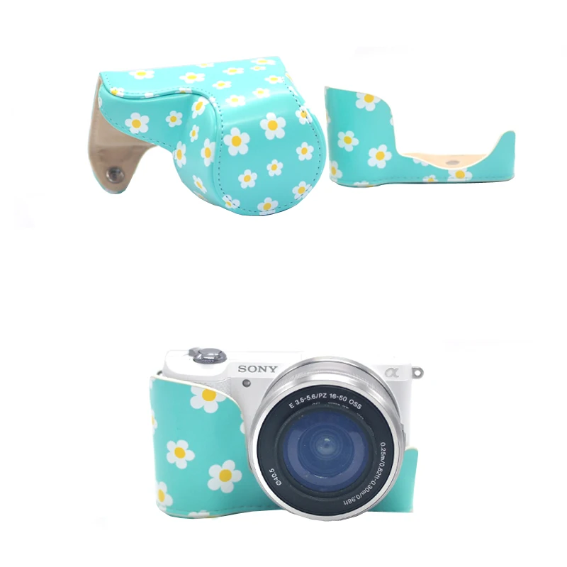 Высокое качество кожа Камера сумка для sony A5000 A5100 A6000 A6300 16-50 мм объектив Бесплатная