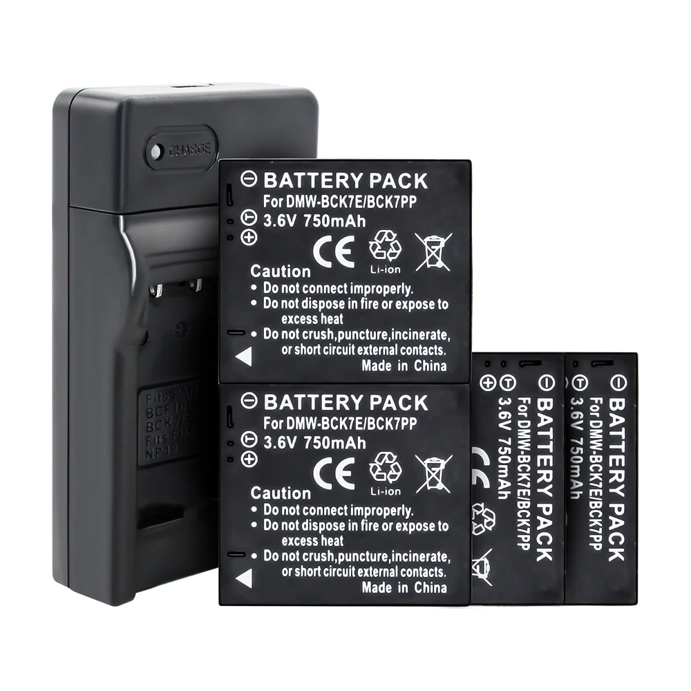 

4x Rechargeable Battery DMW-BCK7 For PANASONIC Lumix DMC-FH2 FH4 FH5 FH6 FH25 Digital Camera Batteries DMW-BCK7E