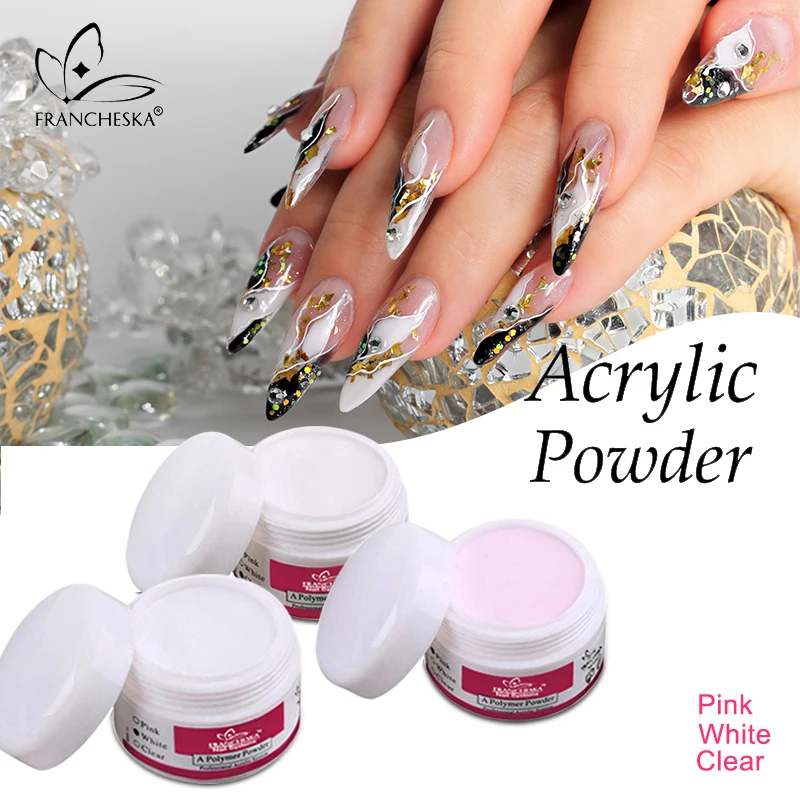 Francheska likit акриловый порошок акриловые ногти акрил nagels Унас acrilicas y гель acrylique ongle acrilic цвета розовый прозрачный белый