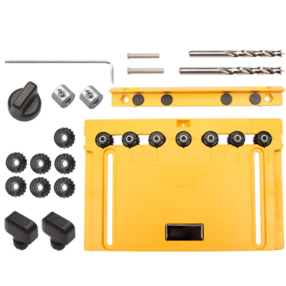 Гаечный ключ, набор пробойников, деревообрабатывающий универсальный шаблон, инструмент для открывания дверных отверстий, инструмент для позиционирования - Цвет: Yellow