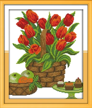 

Joy Sunday Fruit snacks on the table Cross Stitch Kits for Embroidery Handmade Sets for Needlework Cross Stitch Kits Home Decor