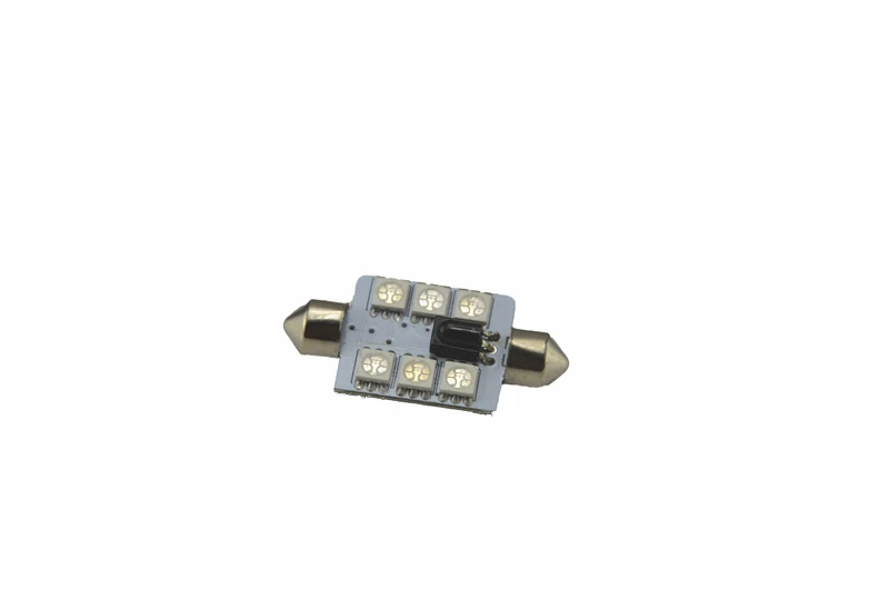2 шт. RGB светодиодный 31/36/39/ 41 мм 5050 SMD 6 лампы DC12V Автомобильные фары лампа гирлянда