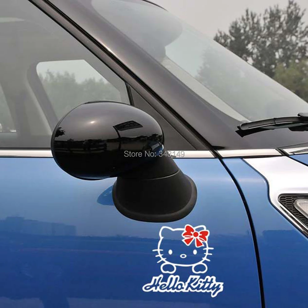 

Aliauto Lovely Hello Kitty Reflective Car Stickers Body Decal For Toyota Ford Chevrolet Tesla Volkswagen Honda Hyundai Kia Lada