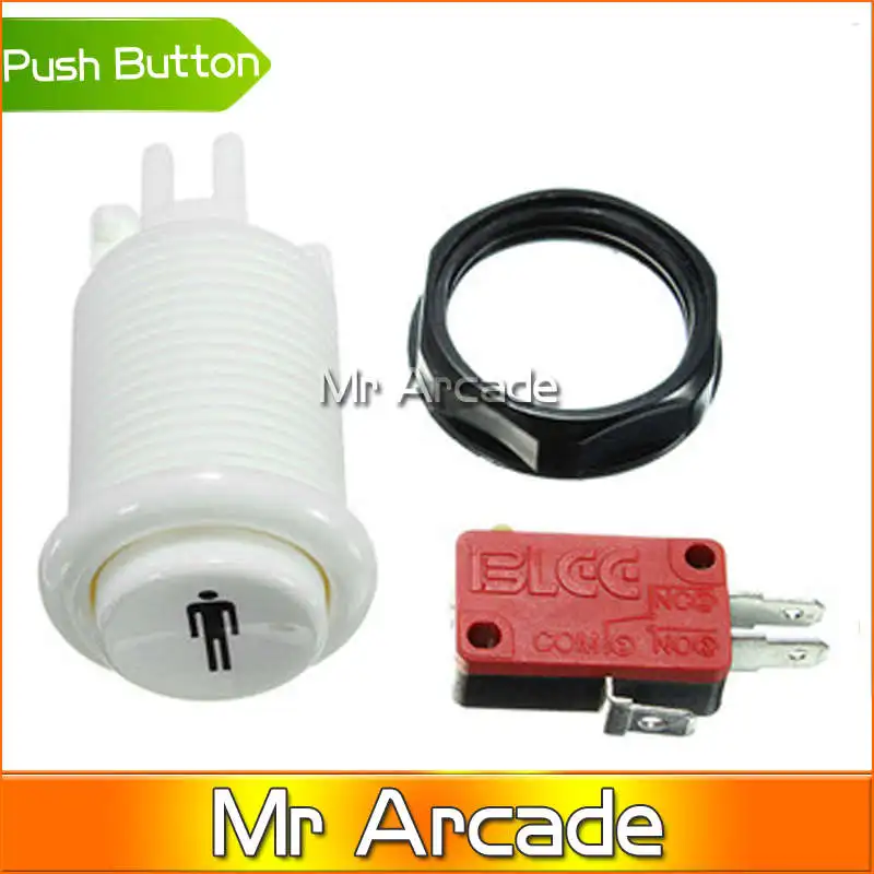

New Arcade Push Button +switch Durable Multicade MAME Jamma Game Long Switch Mult-color 1 pcs