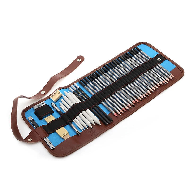 

dainayw Sketch Pencil Set Professional Sketching Drawing Kit Set Wood Pencil Pencil Bags For Painter School Student Art Supplies