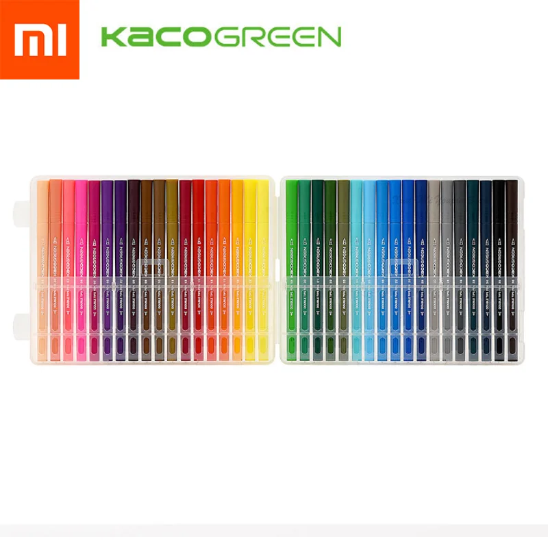 Xiaomi KACO ARTIST 36 цветов двойные кончики акварельные ручки живопись граффити арт Маркеры Набор для рисования нетоксичный безопасный детский подарок