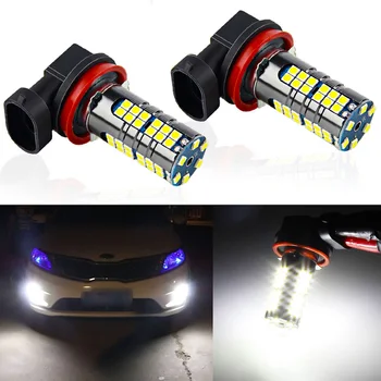 

2Pcs H11 LED Car Lights H8 HB4 9006 HB3 9005 SMD Auto Fog Lamp Bulbs 1800LM 6000K White Canbus Driving Running Led Light 12V 24V