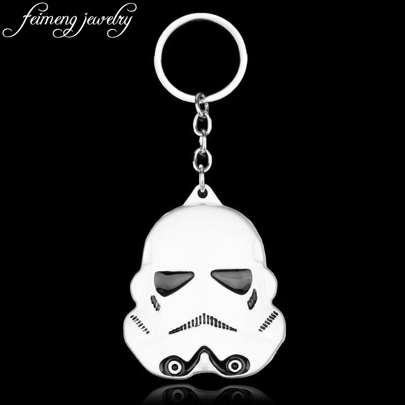 feimeng jewelry Star Wars Keychain StormTrooper Helmet Storm Trooper