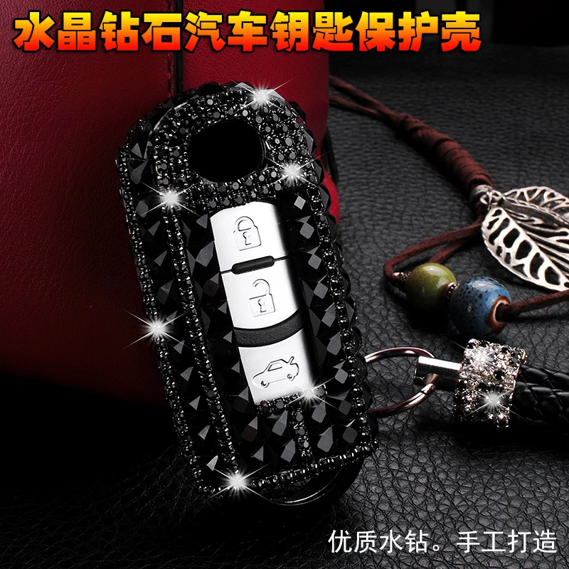 Роскошный ключ с бриллиантами, чехол для ключей, чехол для ключей для Mazda CX-5 CX-7 Atenza Alexa, автомобильные аксессуары