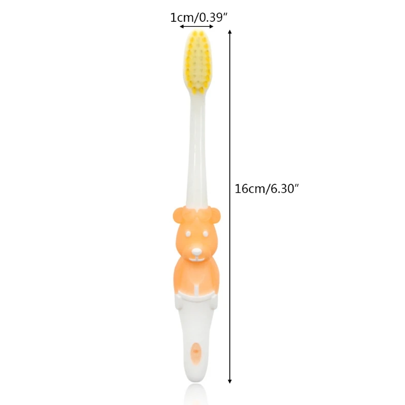 Милая детская зубная щетка мягкая противоскользящая ручка с мультяшным медведем для ухода за зубами детская зубная щетка
