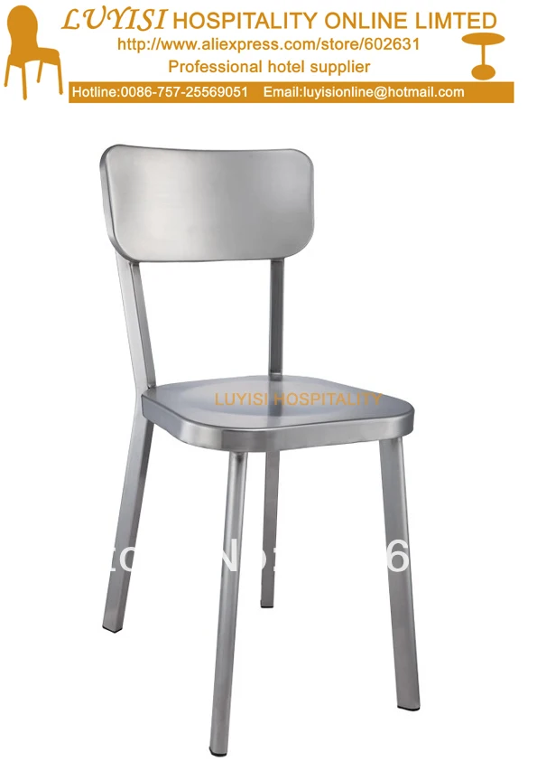 Stainless steel chair,fully assembled,brushed finish,quick shipmentin