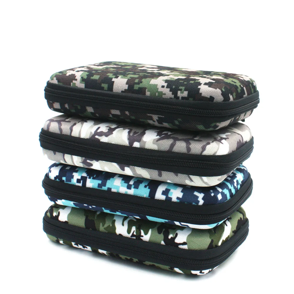 Portable Electronic Case Camouflage Zipper Hard Case Disk Carry Cover