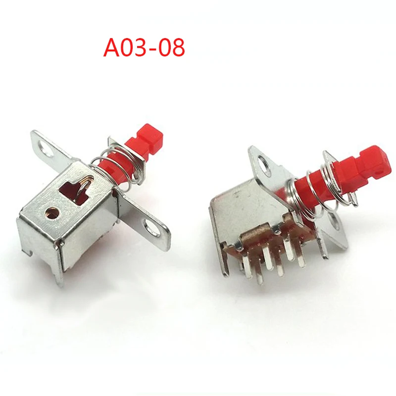 5 шт./лот A03 08 6pin ТВ Мощность переключаемый пружинный самоблокирующийся 12V 50mA