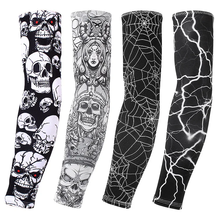 Ice silk sunscreen sleeve outdoor riding flower arm tattoo tattoo men and women arm sleeves fishing sleeve-1