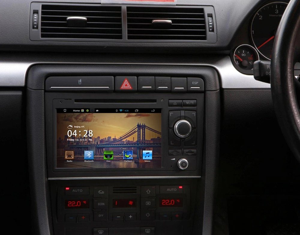 Discount 16GB iNand Flash, 4 Core, Android 4.4.4 For Audi A4 Autoradio DVD Navigation For Audi A4 Auto radio for Audi A4(2002-2008.9) 4